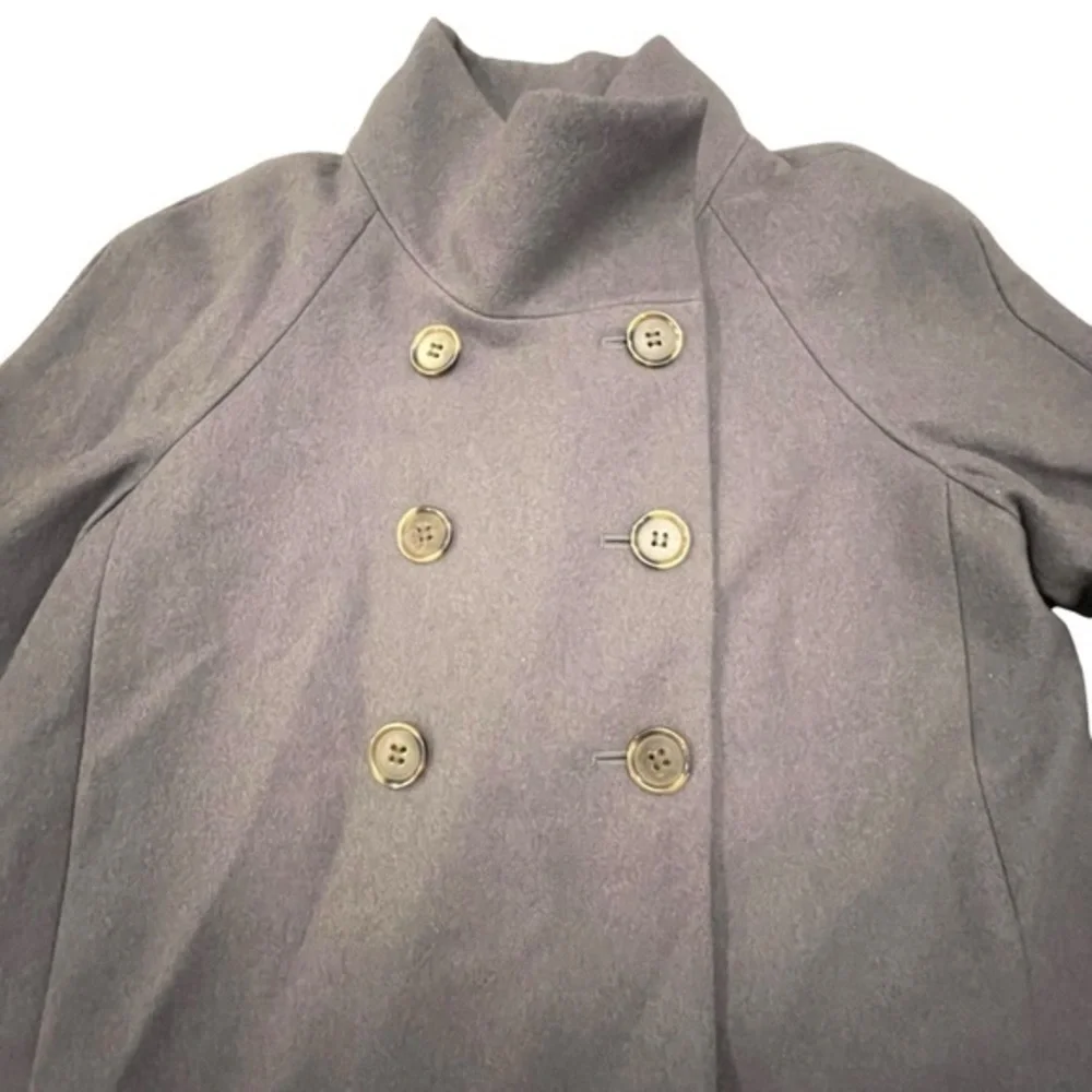 J Crew Jacket Peacoat Women’s Double Breasted Wool Coat Classic Gray Preppy Sz 2 - Picture 4 of 14